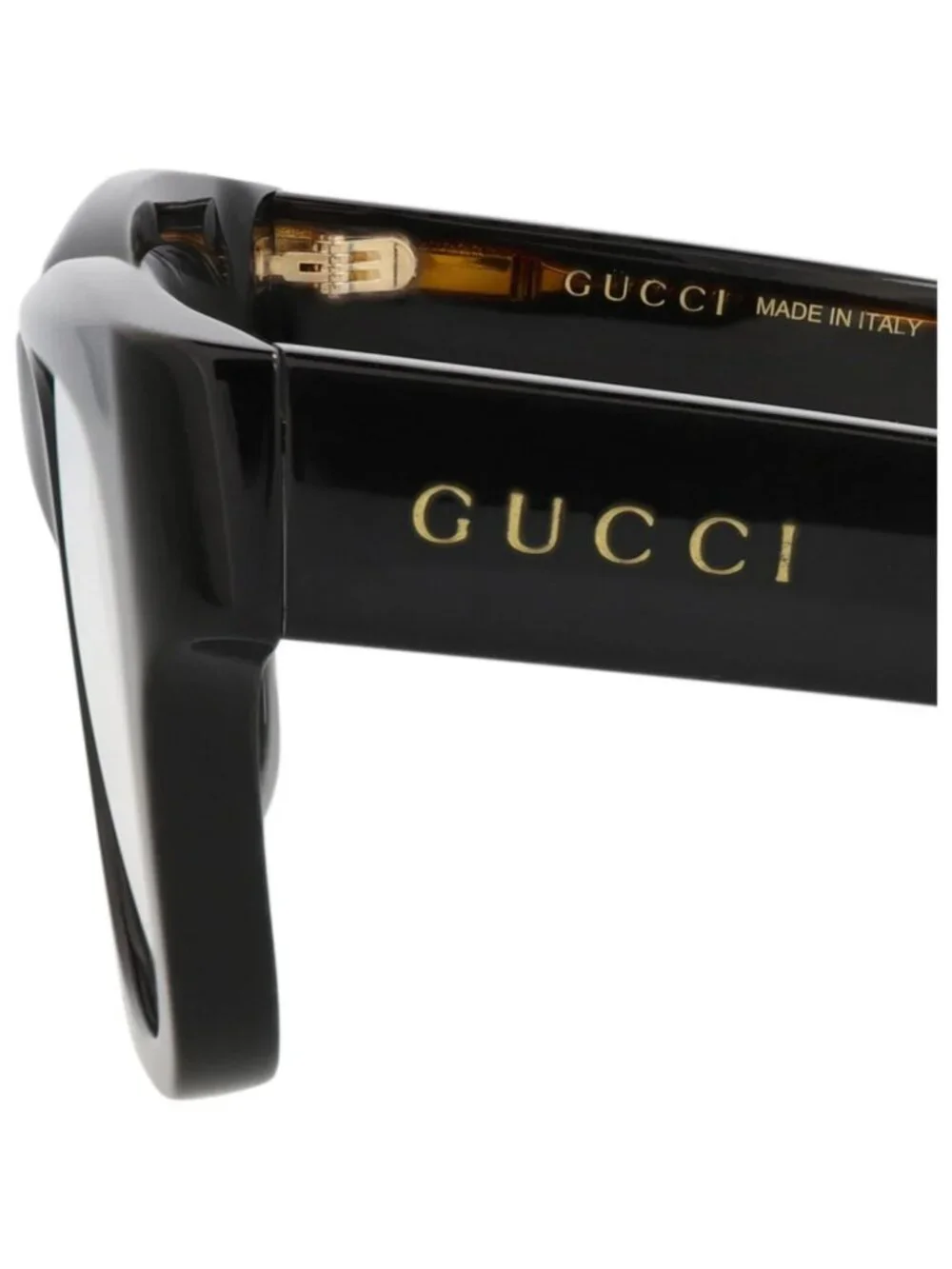 New Gucci Women's Eyeglasses Square Rectangle Recycled Acetate Frame Mens Black